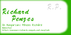 richard penzes business card