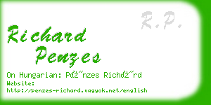 richard penzes business card